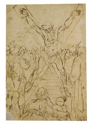Giovanni Battista Castello - Verso: The Martyrdom of Saint Andrew